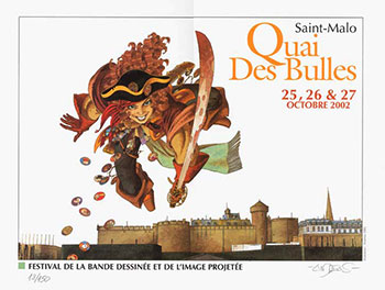 Tiré à part de l'affiche 2002 du festival Quai des Bulles.