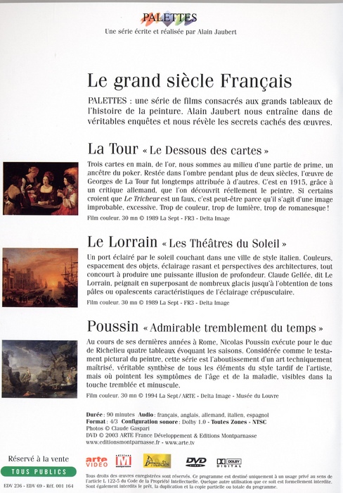 Le Grand siècle Français: La Tour - Le Lorain - Poussin