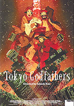 L'affiche du film Tokyo Godfathers.